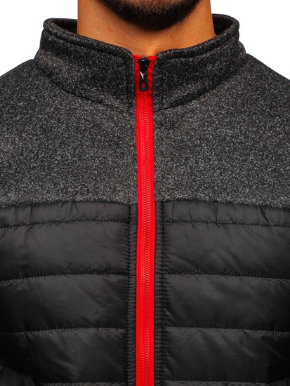 Le blouson de transition pour homme noir Bolf TY38