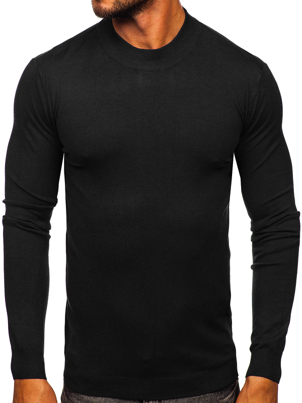 Pull à col roulé basic pour homme noir Bolf MMB603