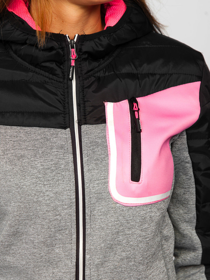 Sweat-shirt sport à capuche femme noir Bolf KSW4006A1