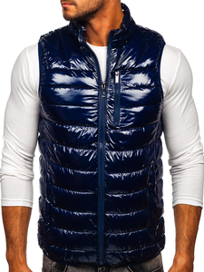 Gilet bleu foncé matelassé pour hommeBolf R0109A