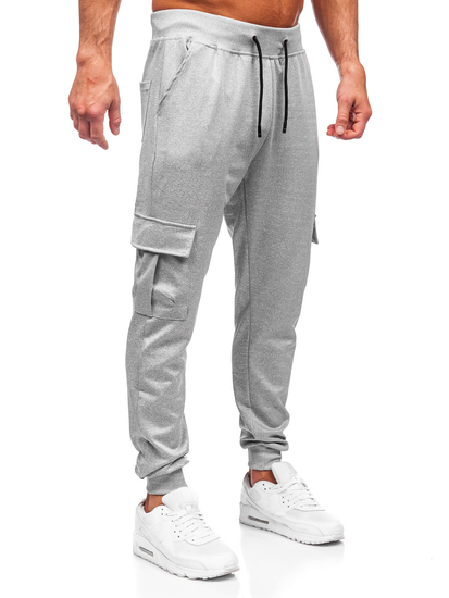 Homme Pantalon jogger cargo Gris Bolf 8K1130