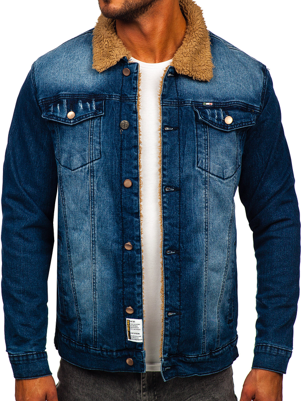Homme Blouson en jean chaude Bleu ciel Bolf MJ520BS