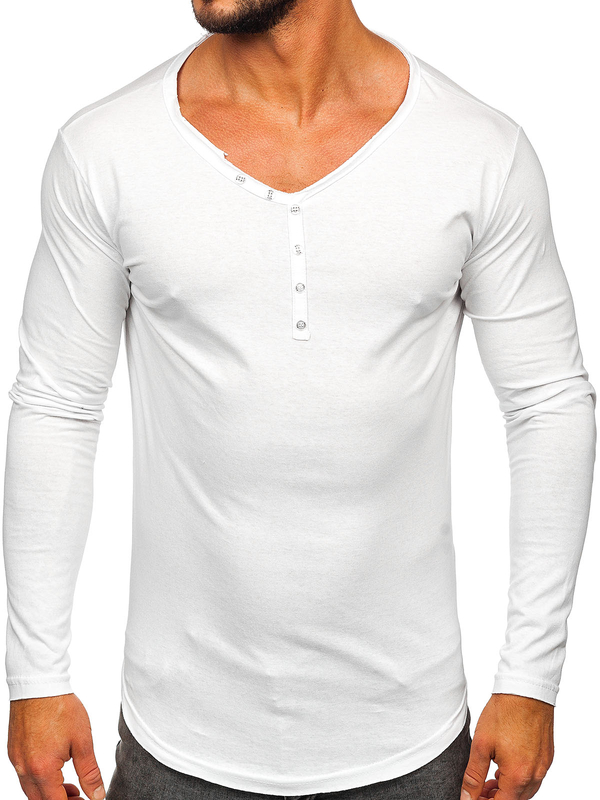 Tee-shirt manche longue pour homme blanc Bolf 5059A
