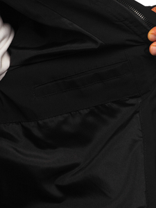 Homme Blouson d'hiver longue matelassée Noir Bolf 91M9912