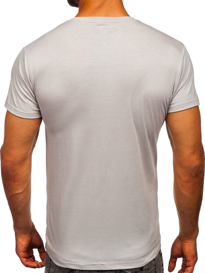 Tee-shirt gris clair sans imprimé pour homme Bolf 2005