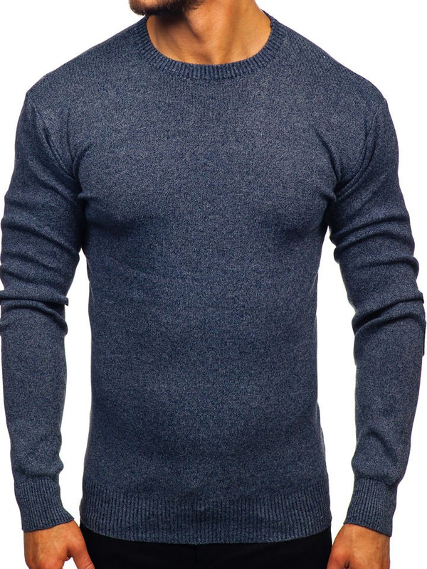 Le pull pour homme bleu foncé Bolf 8364