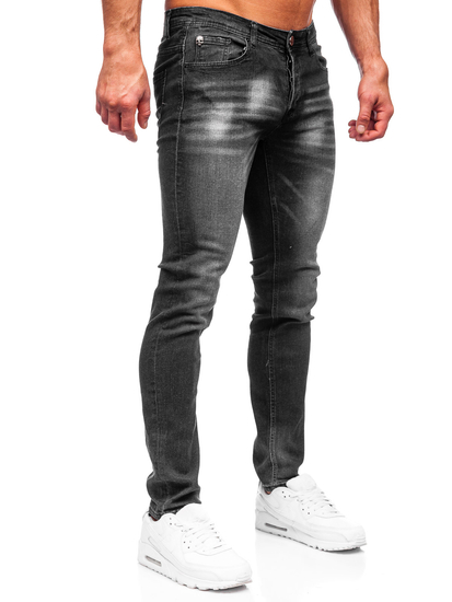 Pantalon en jean regular fit pour homme noir Bolf MP019N