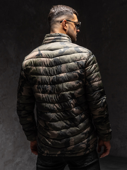 Homme Blouson d'hiver matelassée Vert Bolf SM80A1