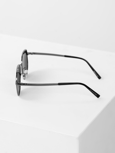 Lunettes de soleil aviateur noires 7009