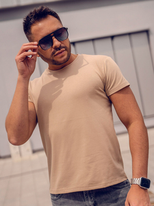 Tee-shirt beige sans imprimé pour homme Bolf 2005-91