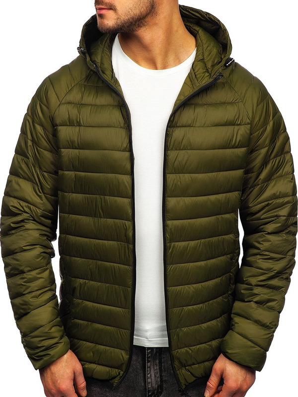 Blouson de transition matelassé pour homme vert Bolf 13021