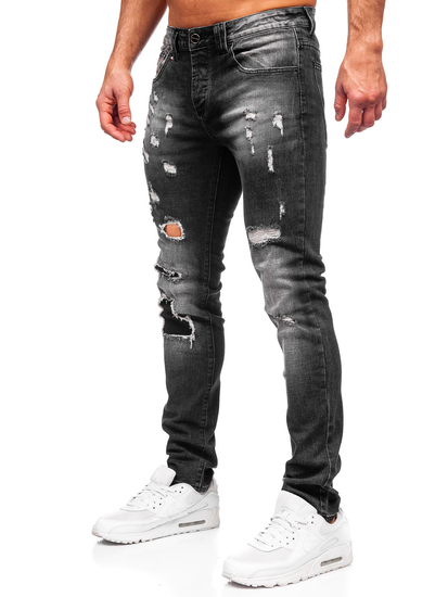 Homme Pantalon en jean slim fit Noir Bolf MP0089N