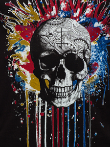 Tank top boxeur noir avec imprimé Bolf 14839