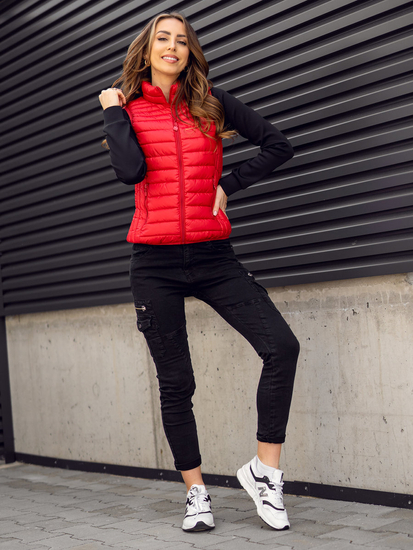 Gilet matelassé pour femme rouge Bolf B2705A