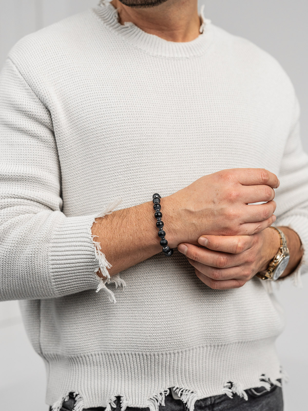 Homme Bracelet tressé Noir Bolf TT4903