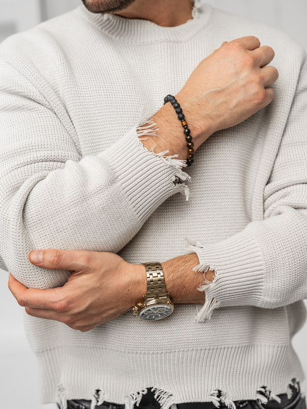 Homme Bracelet tressé Noir-Marron Bolf TT5510