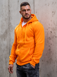 Sweat-shirt à capuche pour homme orange Bolf 2008A