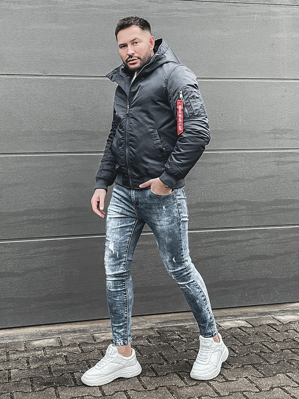 Blouson d'hiver pour homme bleu foncé Bolf 2120