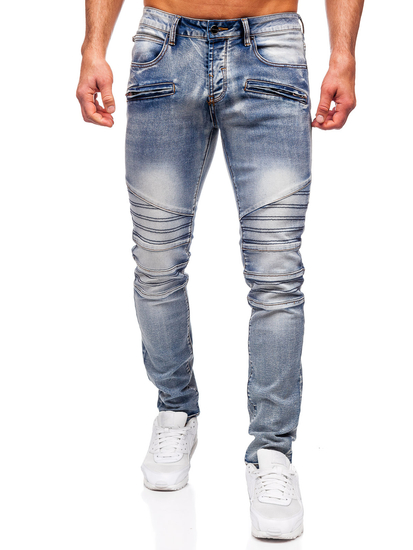 Homme Pantalon en jean slim fit Bleu foncé Bolf MP0094BS