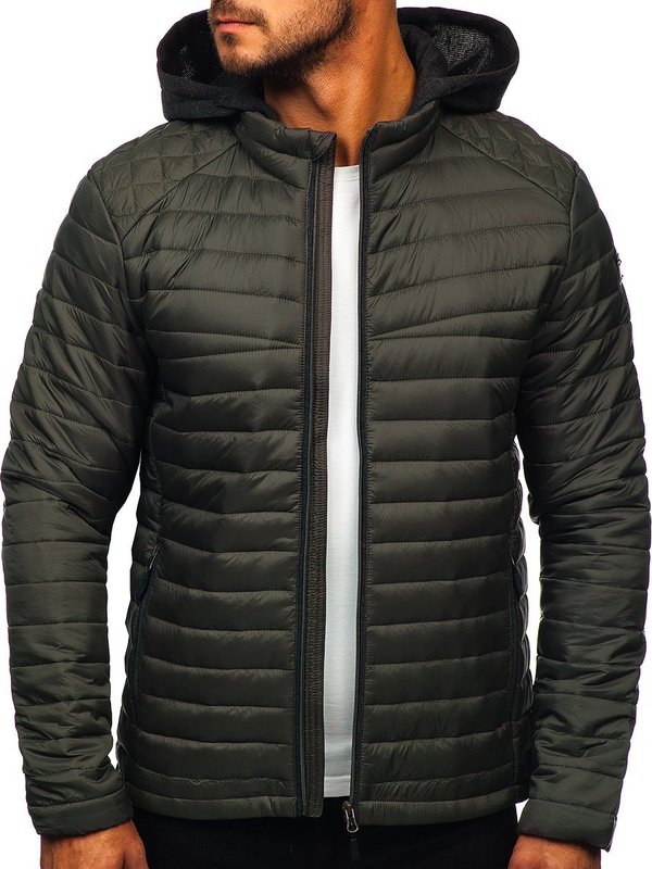 Le blouson de transition sportif pour homme kaki Bolf AB031