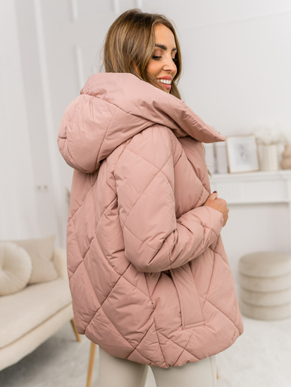 Femme Blouson d'hiver matelassée à capuche Rose Bolf 5M3175