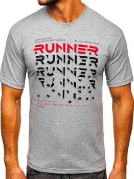 Le t-shirt imprimé pour homme Gris Bolf 14336