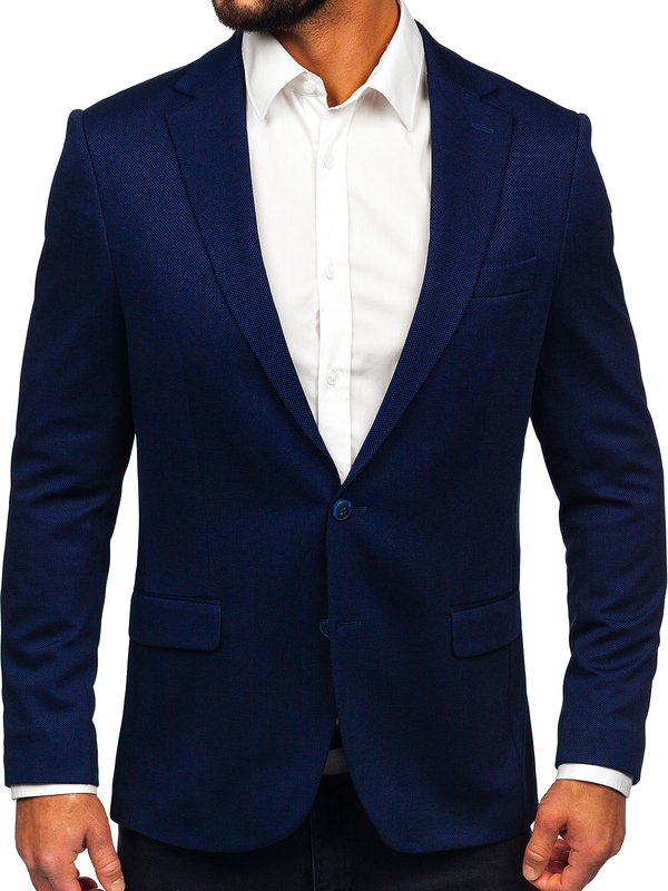 Homme Veste casual Bleu foncé Bolf 24401