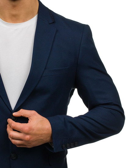 La veste élégante pour homme bleue foncée Bolf 1050