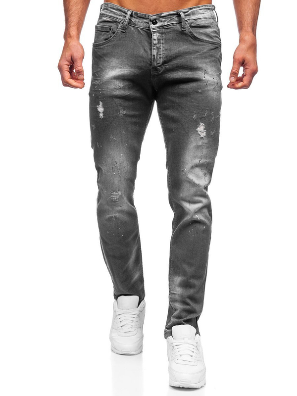 Pantalon en jean pour noir homme regular fit Bolf 4006