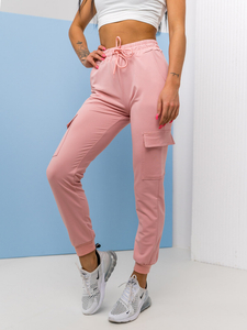 Pantalon de sport cargo pour femme rose Bolf HW2516C