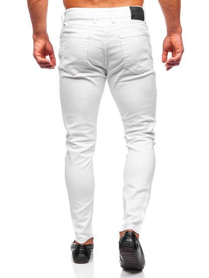 Pantalon jean skinny fit pour homme blanc Bolf R927