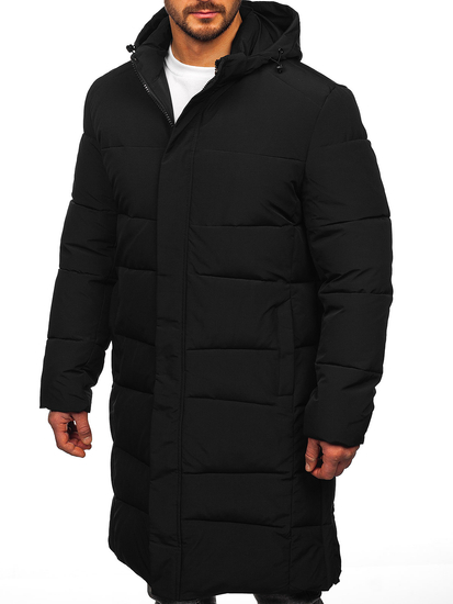 Homme Blouson d'hiver longue matelassée Noir Bolf 31M5009
