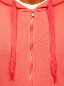 Sweat-shirt corail zippé à capuche pour homme Bolf 2008