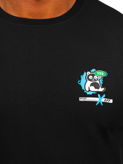 Homme Sweat-shirt imprimé Noir Bolf 8744