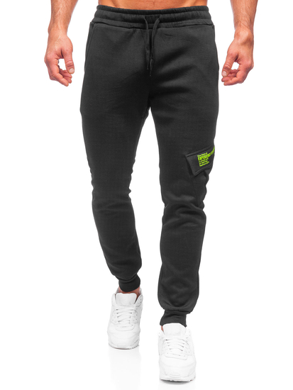 Pantalon jogger cargo pour homme noir Bolf HW2173