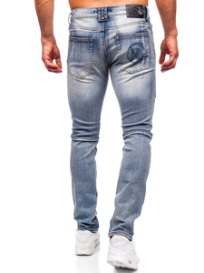 Homme Pantalon en jean slim fit Bleu foncé Bolf MP0094BS