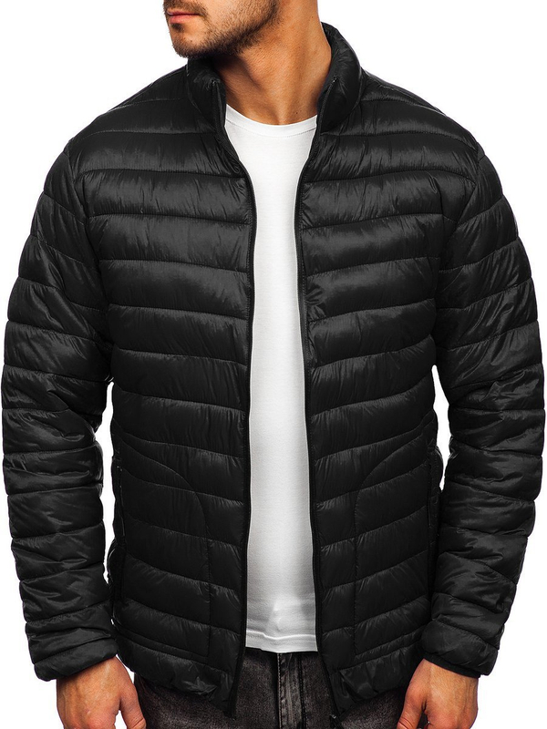 Blouson de transition matelassé noir pour homme Bolf 13007