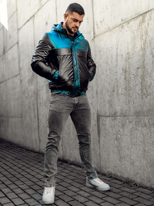 Blouson de transition matelassé de sport pour homme noir Bolf 2145