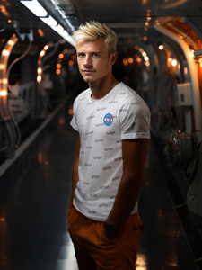 Tee-shirt imprimé pour homme blanc Bolf 14950