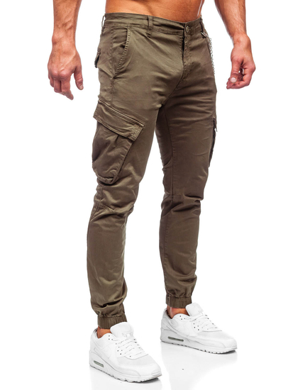 Homme Pantalon jogger cargo Khaki Bolf SK850