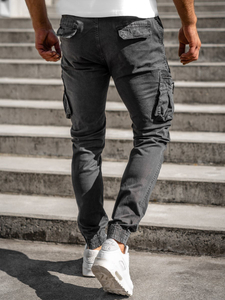 Pantalon jogger cargo pour homme graphite Bolf 8983