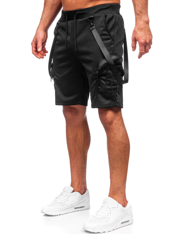 Short cargo de sport pour homme noir Bolf HS7179