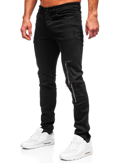 Homme Pantalon en jean slim fit Noir Bolf MP0087N