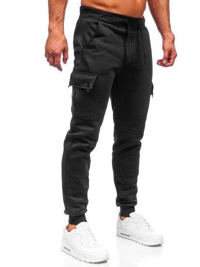 Pantalon cargo de sport pour homme noir Bolf JX325