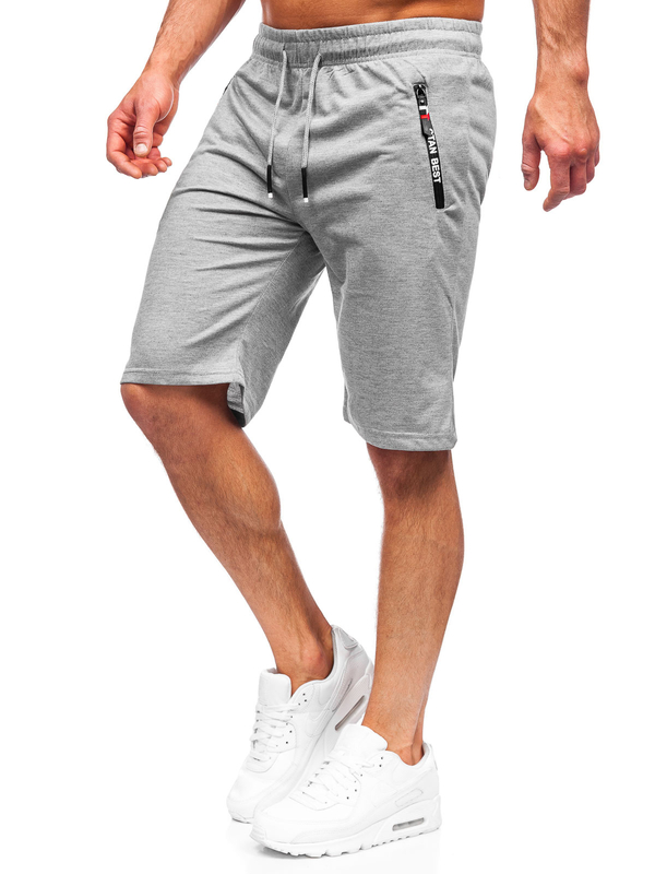Pantalon court sportif gris pour homme Bolf JX503