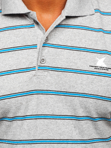 Polo pour homme gris Bolf 14954