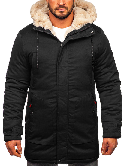 Parka d'hiver pour homme noire Bolf 22M52