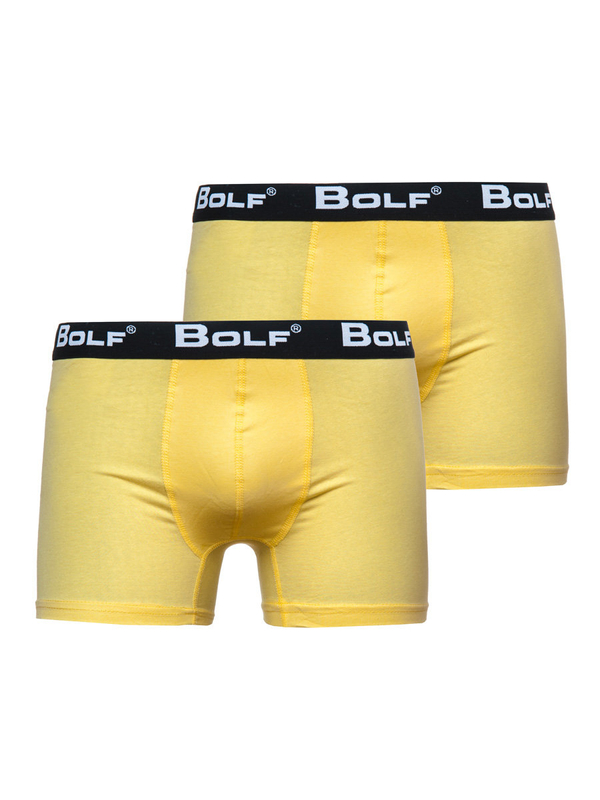 Boxer pour homme jaune Bolf 0953-2P 2 PACK
