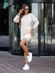 Robe beurre beige Bolf 524