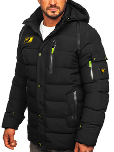 Blouson d'hiver matelassé pour homme noir Bolf 22M56